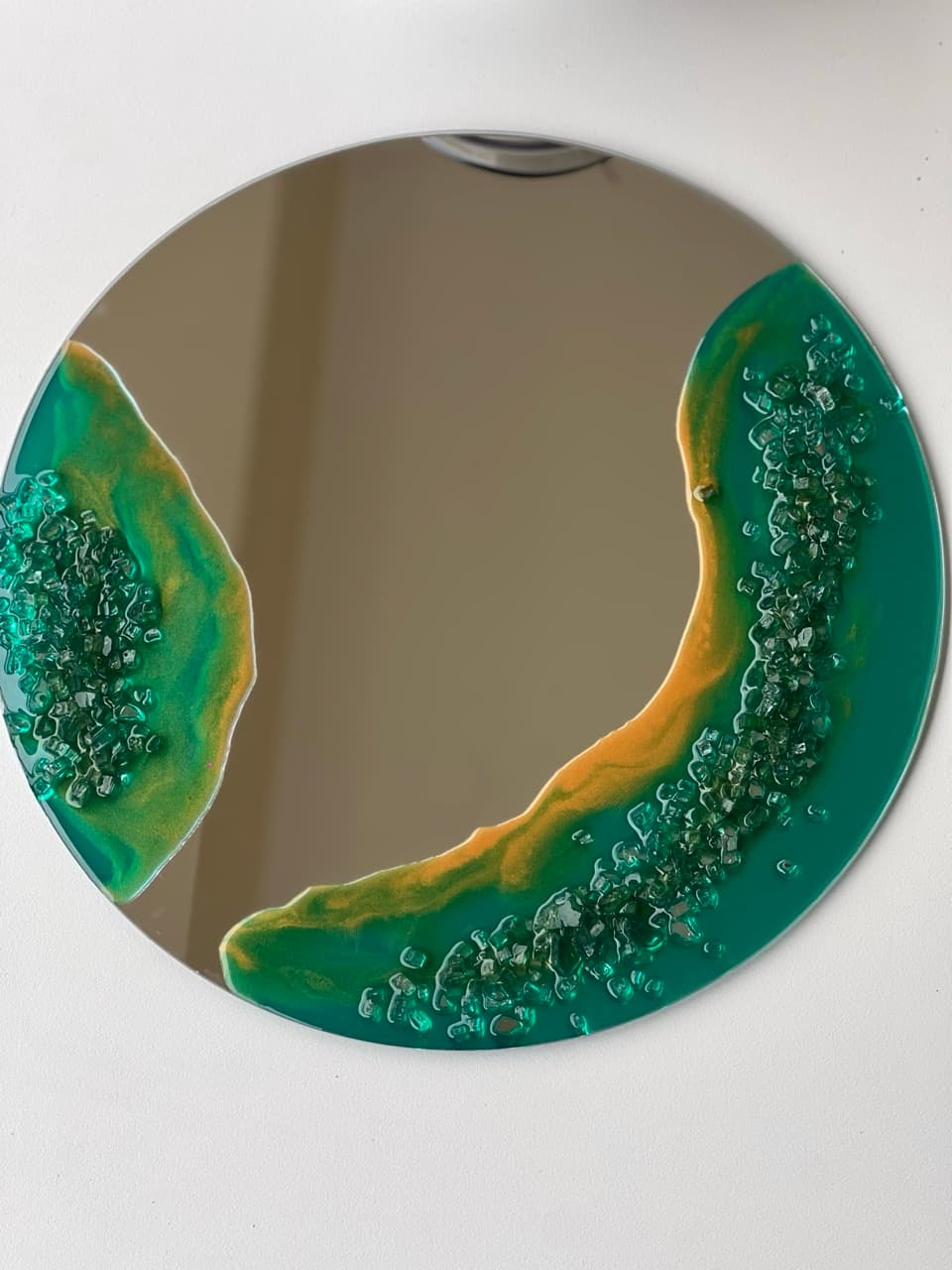 Emerald Geode Art mirror